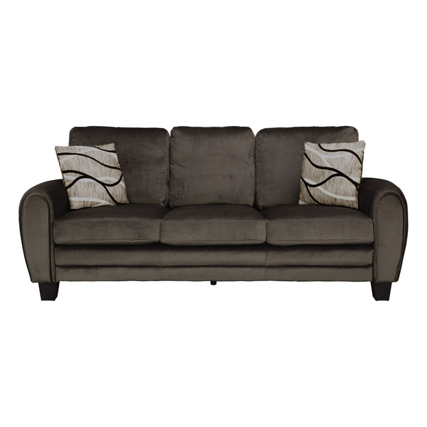 Rubin Chocolate Faux Leather Sofa