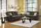 Rubin Chocolate Faux Leather Sofa