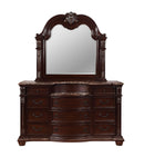 Stanley Cherry Brown Upholstered Sleigh Bedroom Set