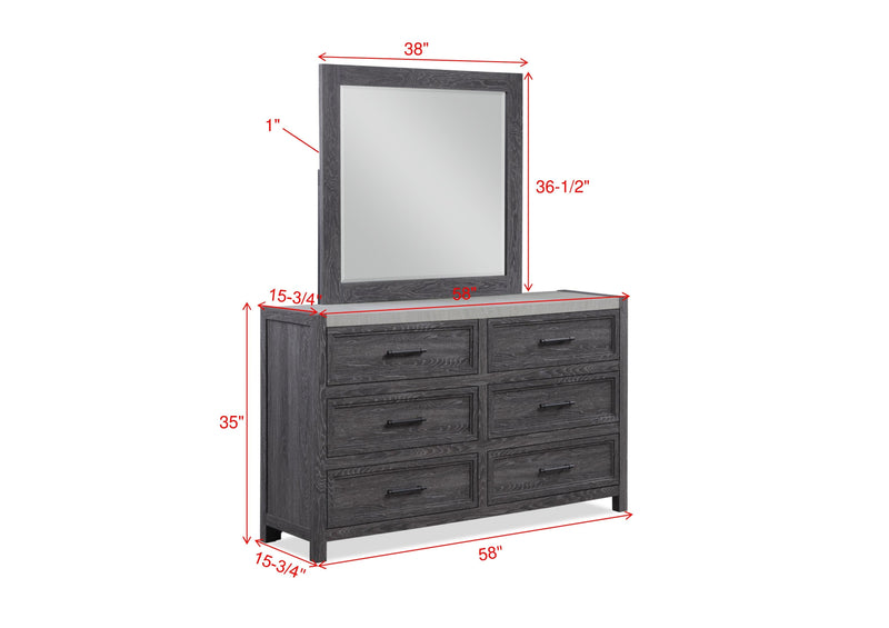 Madsen Gray Panel Bedroom Set