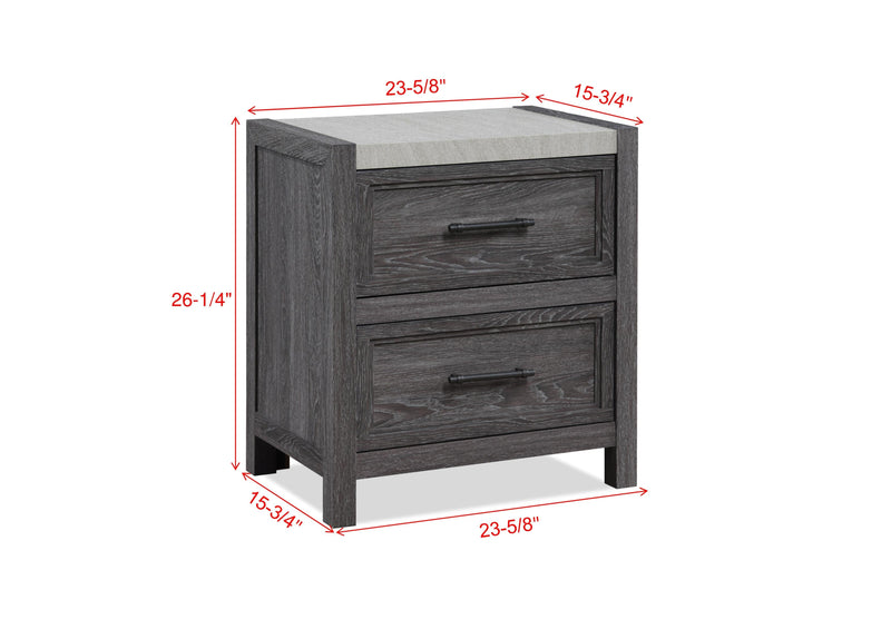 Madsen Gray Nightstand