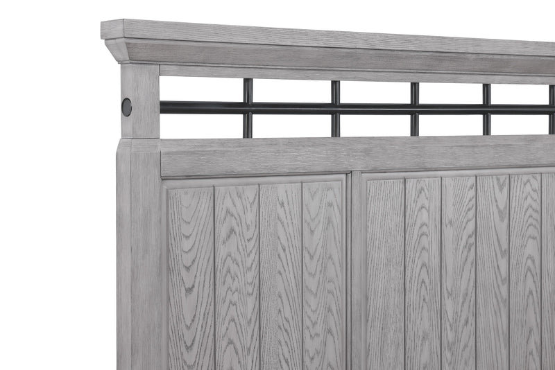 Beckett Rustic Gray Footboard Bench Panel Bedroom Set