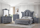 Cameo Gray Upholstered Panel Bedroom Set