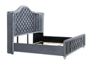 Cameo Gray Upholstered Wingback Panel Bedroom Set