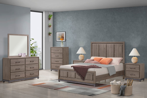 River Brown Panel Bedroom Set