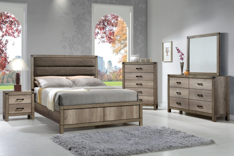 Matteo Melamine Upholstered Panel Bedroom Set