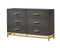 Trevor Brown/Gold Panel Bedroom Set