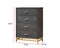 Trevor Brown/Gold Panel Bedroom Set