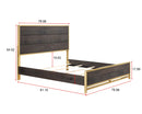 Trevor Brown/Gold Panel Bedroom Set