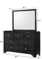 Micah Black LED Upholstered Panel Bedroom Set