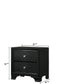 Micah Black LED Upholstered Panel Bedroom Set