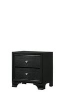 Micah Black LED Upholstered Panel Bedroom Set