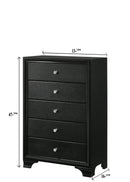 Micah Black LED Upholstered Panel Youth Bedroom Set