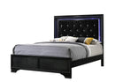 Micah Black LED Upholstered Panel Youth Bedroom Set