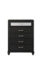 Lila Black Upholstered Panel Youth Bedroom Set