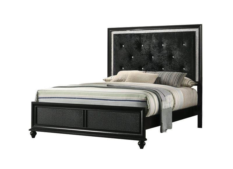 Lila Black Upholstered Panel Youth Bedroom Set