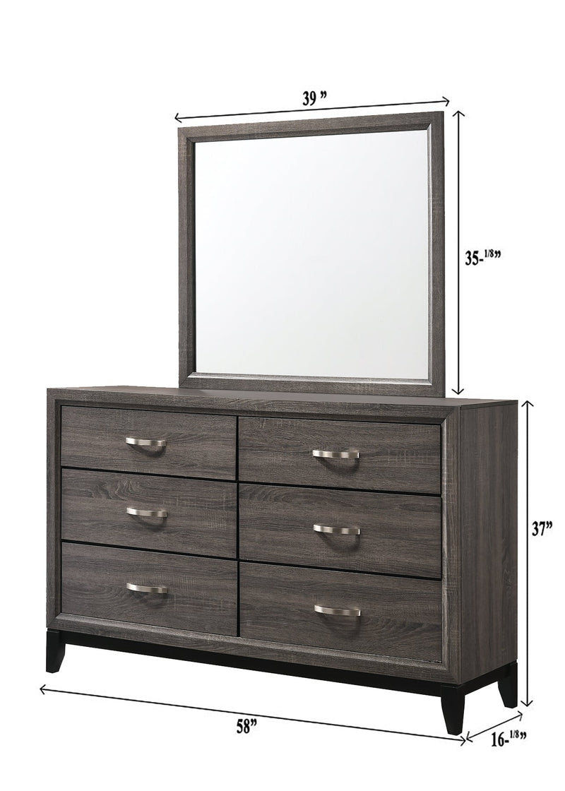 Akerson Gray Panel Bedroom Set