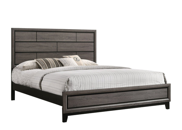 Akerson Gray King Panel Bed