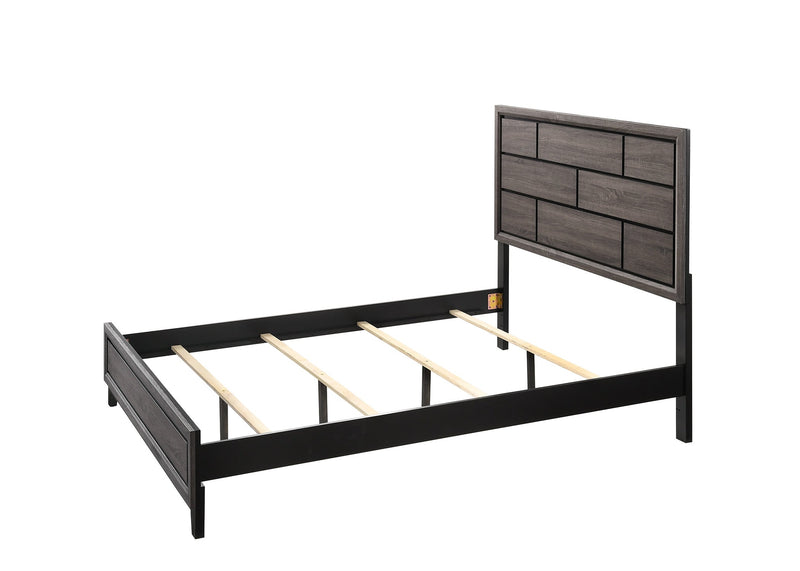 Akerson Gray Full Panel Bed