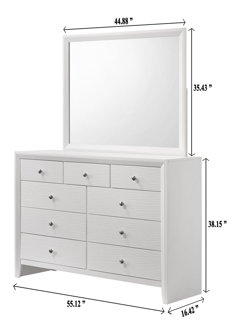 Denker White Panel Bedroom Set