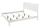 Evan White King Panel Bed