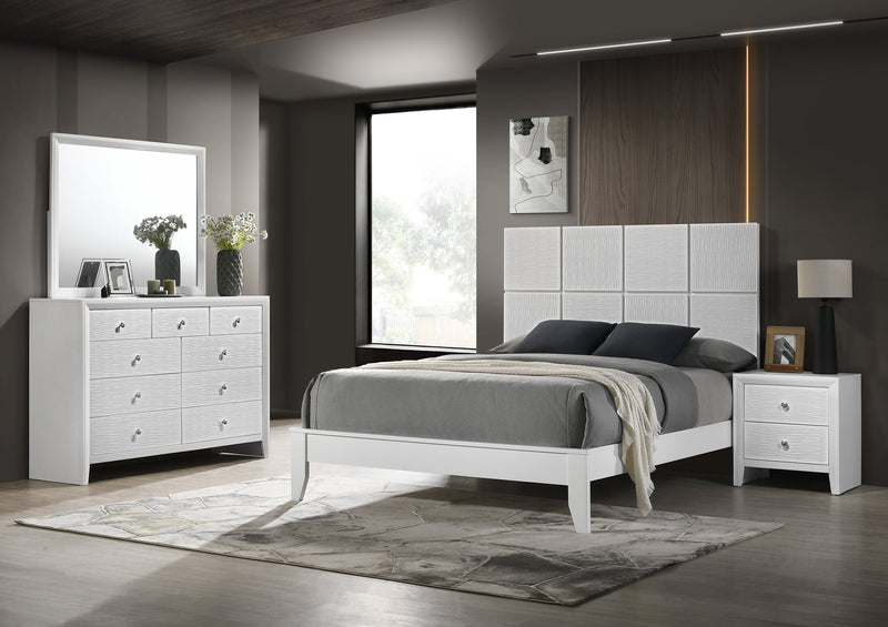 Denker White Panel Bedroom Set