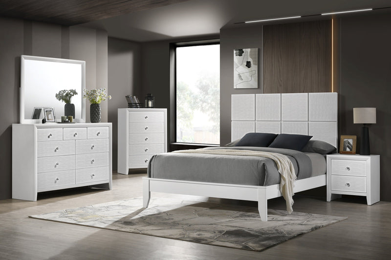 Denker White Panel Bedroom Set