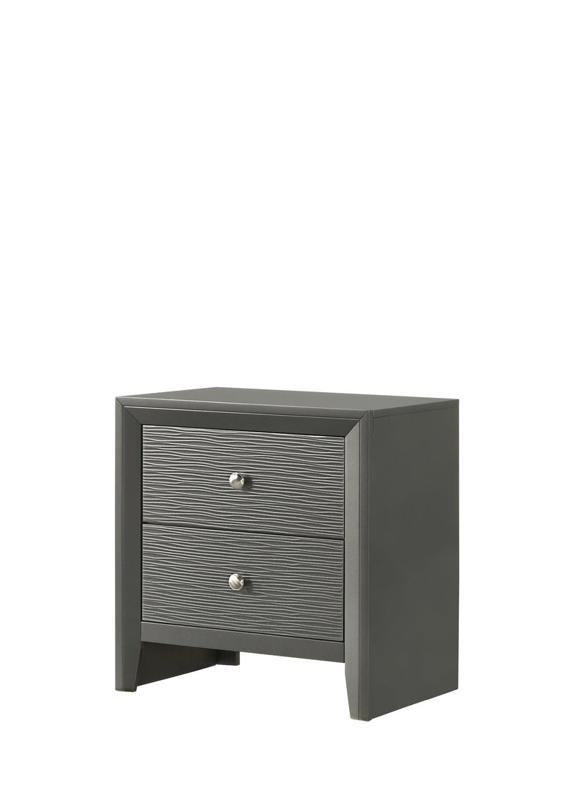 Denker Gunmetal Nightstand