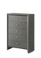 Denker Gunmetal Panel Bedroom Set