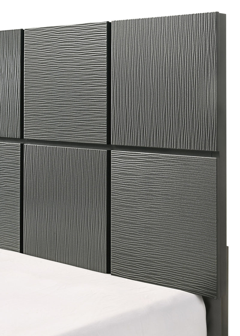 Denker Gunmetal Panel Bedroom Set