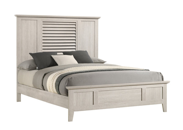 Sarter White King Panel Bed