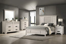 Sarter White King Panel Bed