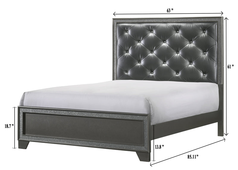 Kaia Gray King Panel Bed