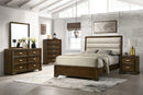 Coffield Brown Upholstered Panel Bedroom Set