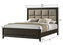 Saratoga Brown Queen Upholstered Panel Bed