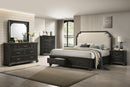 Hamilton Dark Brown Upholstered Storage Platform Bedroom Set