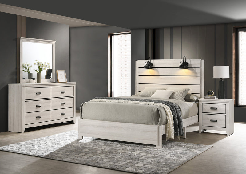 Carter White Platform Bedroom Set