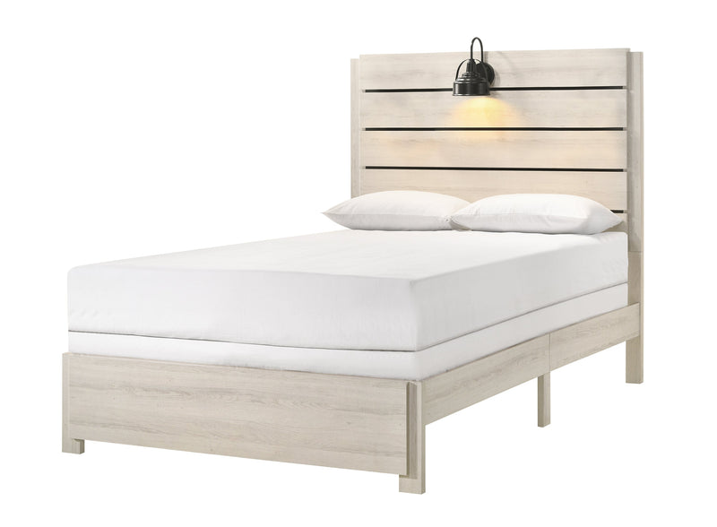 Carter White Full Platform Bed