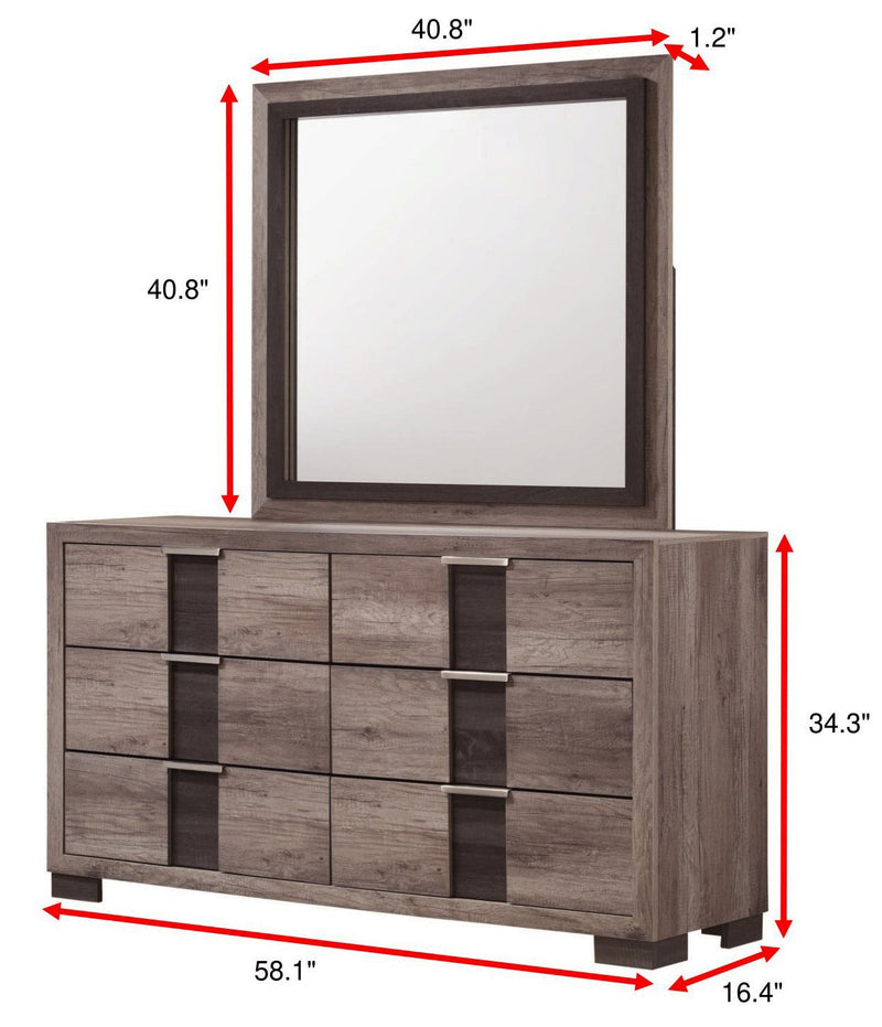 Rangley Brown Mirror