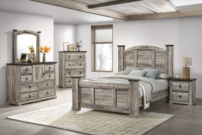 Ella-Mae Beige/Brown Poster Bedroom Set