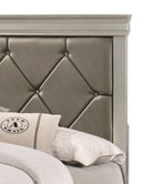 Amalia Champagne Silver Full Panel Bed