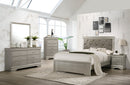 Amalia Champagne Silver Full Panel Bed