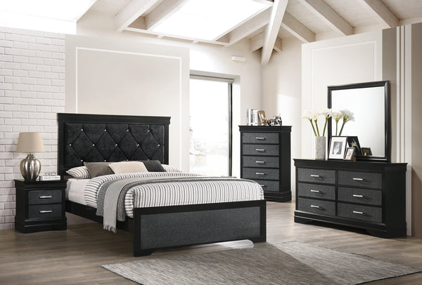 Amalia Black Panel Youth Bedroom Set