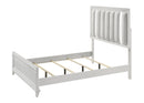 Cressida White Queen Upholstered LED Panel Bed