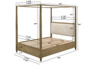 Sienna Rustic Natural Canopy Platform Bedroom Set