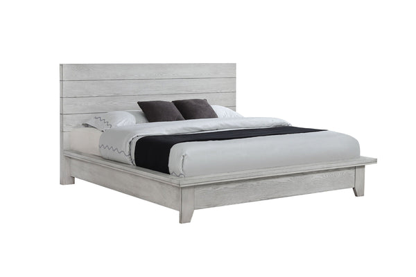 White Sands Chalk King Platform Bed