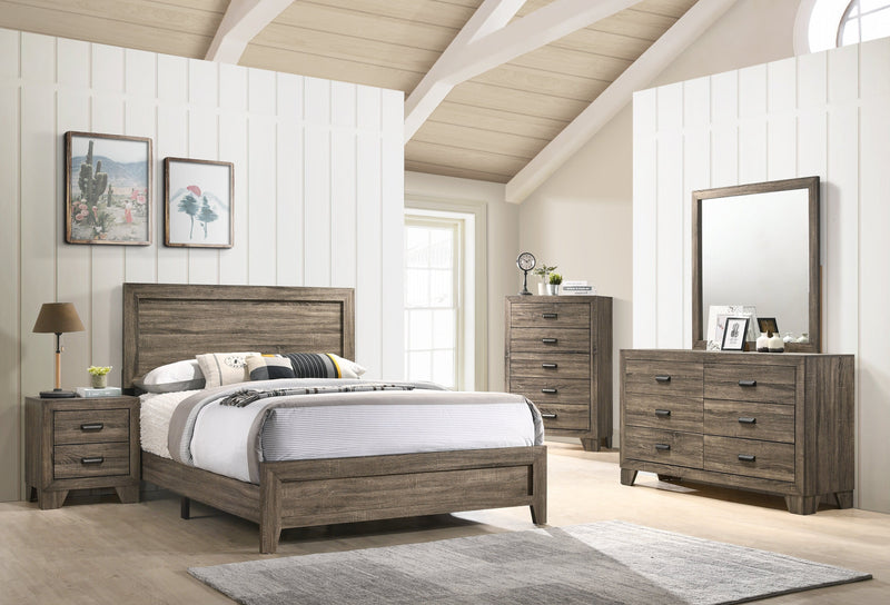 Millie Brownish Gray Panel Bedroom Set