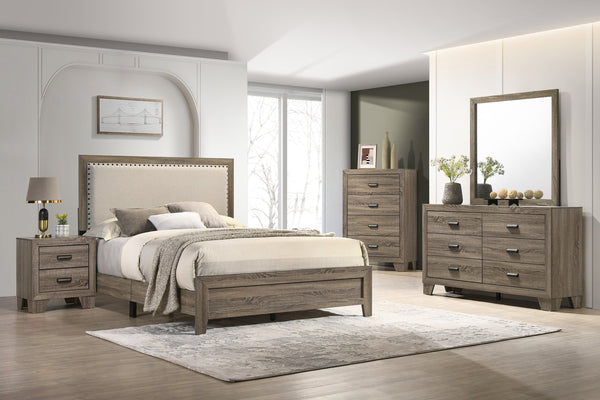 Mille Brownish Gray Upholstered Youth Bedroom Set