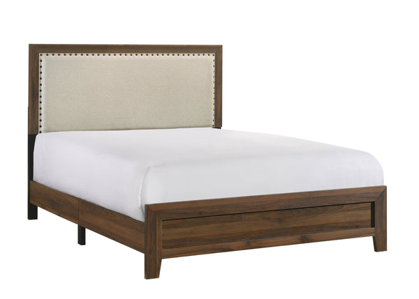 Mille Cherry Brown Twin Upholstered Bed