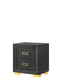 Pepe Black/Gold Panel Upholstered Bedroom Set